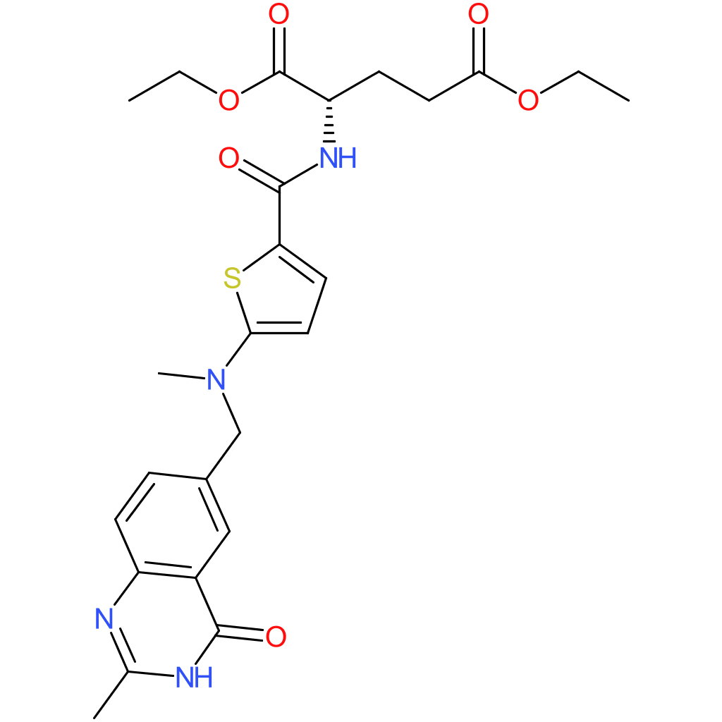 Diethyl N-[5-[N-[(3,4-dihydro-2-methyl-4-oxo-6-quinazolinyl)methyl]-N-methylamino]-2-thenoyl]-L-glutamate