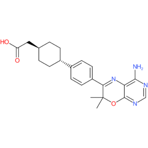 trans-4-[4-(4-Amino-7,7-dimethyl-7H-pyrimido[4,5-b][1,4]oxazin-6-yl)phenyl]cyclohexaneacetic acid