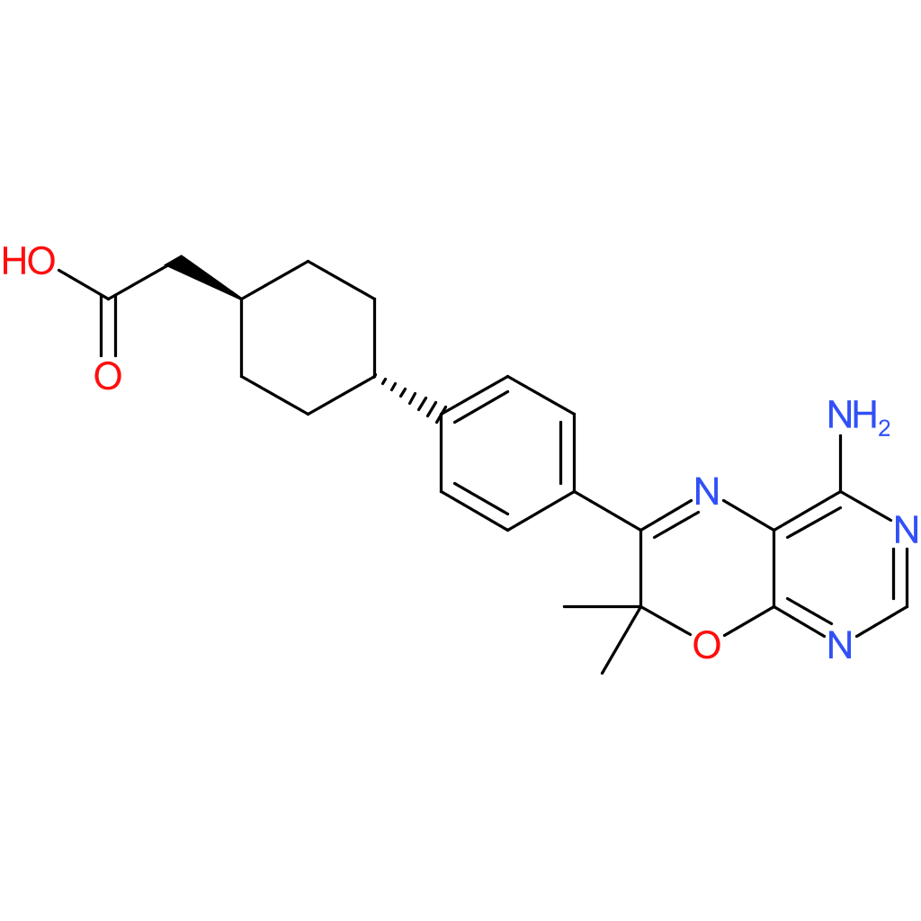 trans-4-[4-(4-Amino-7,7-dimethyl-7H-pyrimido[4,5-b][1,4]oxazin-6-yl)phenyl]cyclohexaneacetic acid