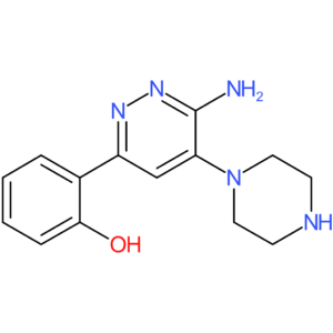 2-(6-amino-5-(piperazin-1-yl)pyridazin-3-yl)phenol