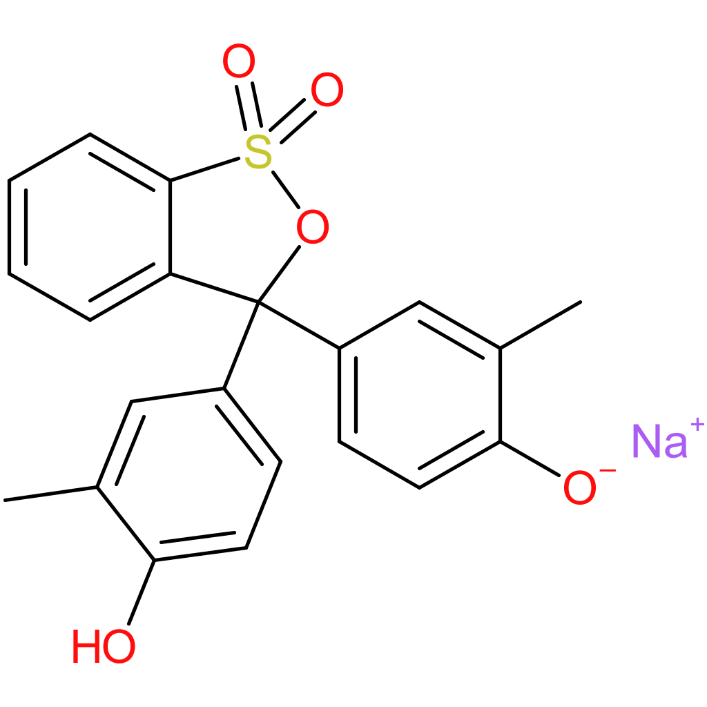 Sodium 4-(3-(4-hydroxy-3-methylphenyl)-1,1-dioxido-3H-benzo[c][1,2]oxathiol-3-yl)-2-methylphenolate