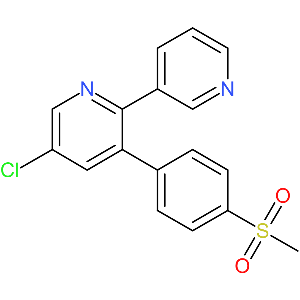 2,3′-Bipyridine, 5-chloro-3-[4-(methylsulfonyl)phenyl]-