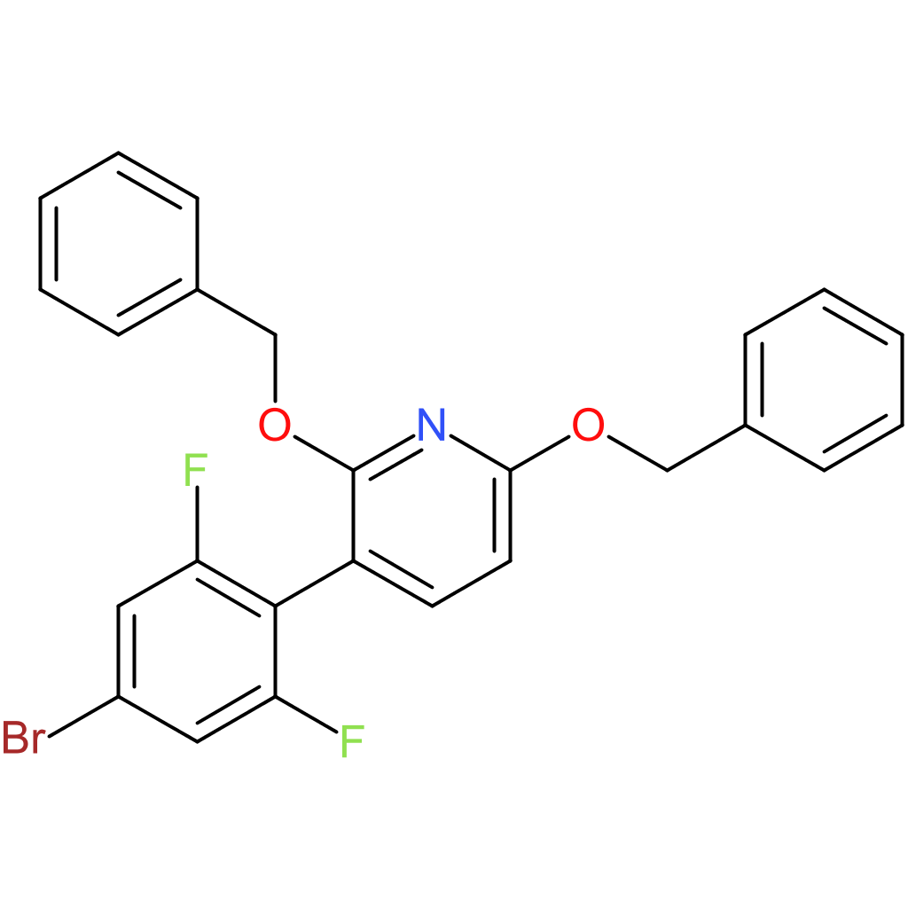 2,6-Dibenzyloxy-3-(4-bromo-2,6-difluoro-phenyl)pyridine