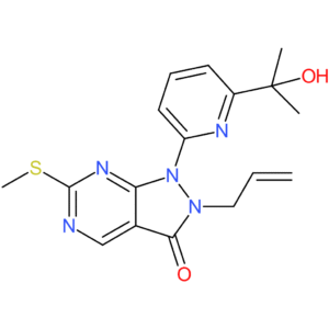 2-Allyl-1-(6-(2-hydroxypropan-2-yl)pyridin-2-yl)-6-(methylthio)-1H-pyrazolo[3,4-d]pyrimidin-3(2H)-one