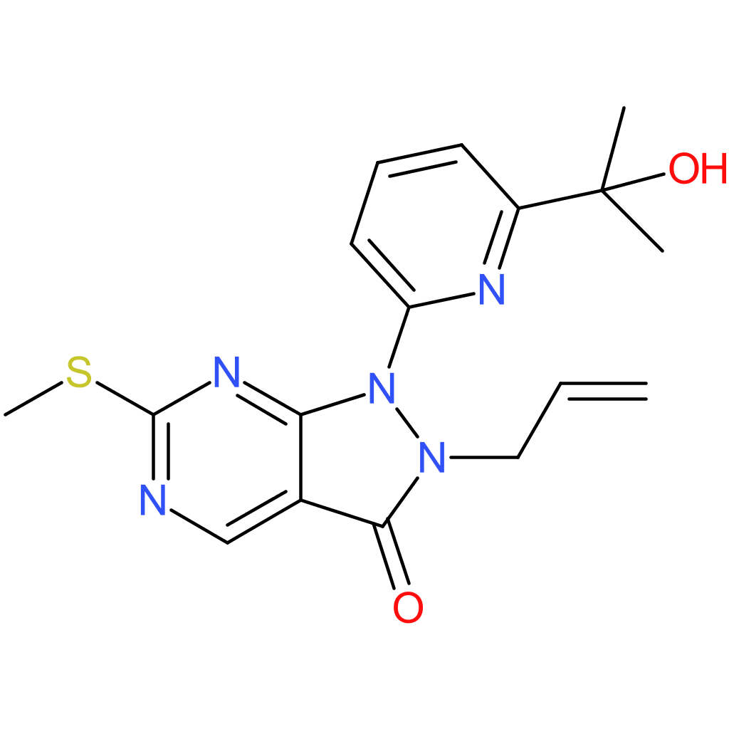 2-Allyl-1-(6-(2-hydroxypropan-2-yl)pyridin-2-yl)-6-(methylthio)-1H-pyrazolo[3,4-d]pyrimidin-3(2H)-one
