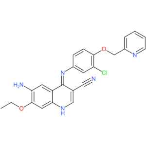 6-Amino-4-((3-chloro-4-(pyridin-2-ylmethoxy)phenyl)amino)-7-ethoxyquinoline-3-carbonitrile