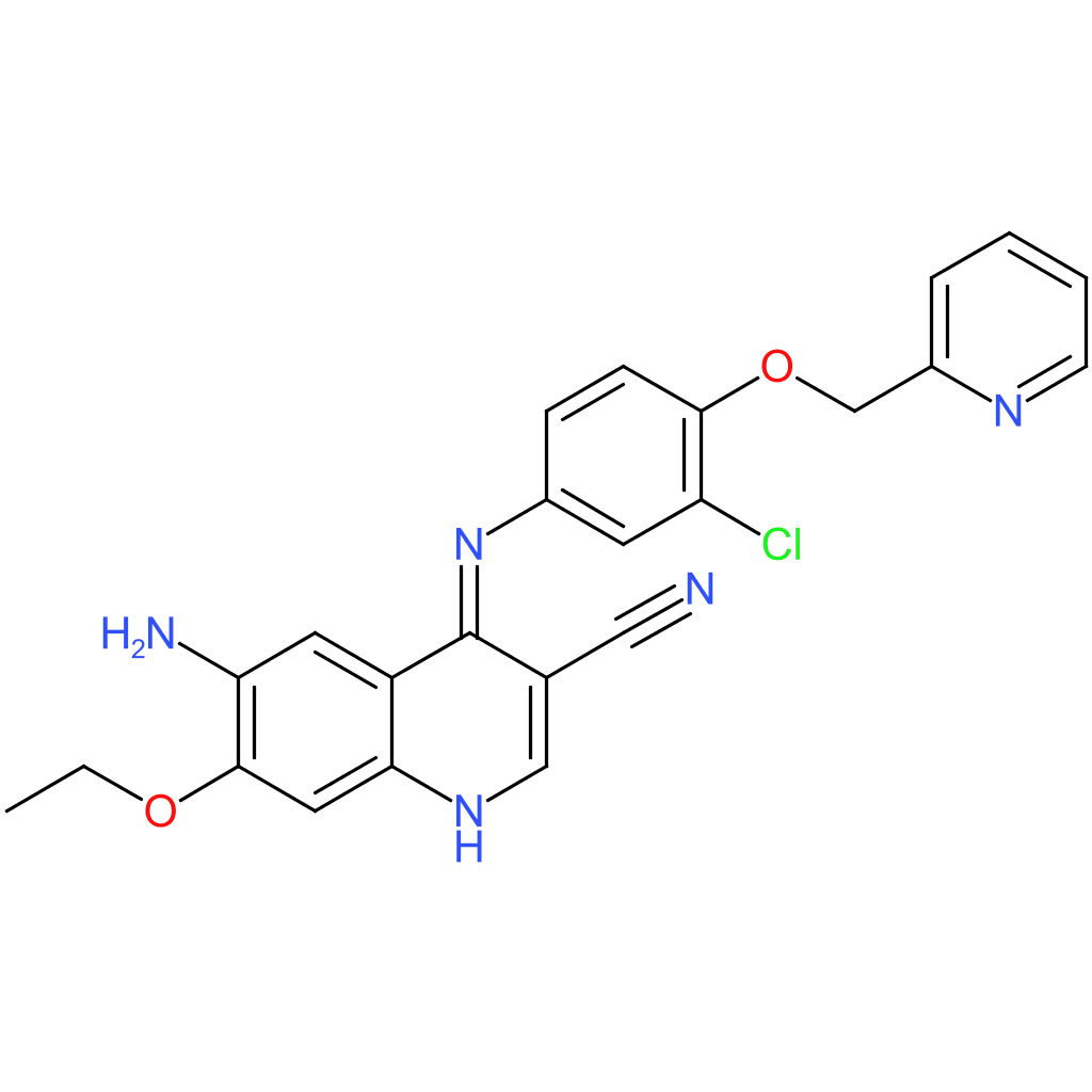6-Amino-4-((3-chloro-4-(pyridin-2-ylmethoxy)phenyl)amino)-7-ethoxyquinoline-3-carbonitrile
