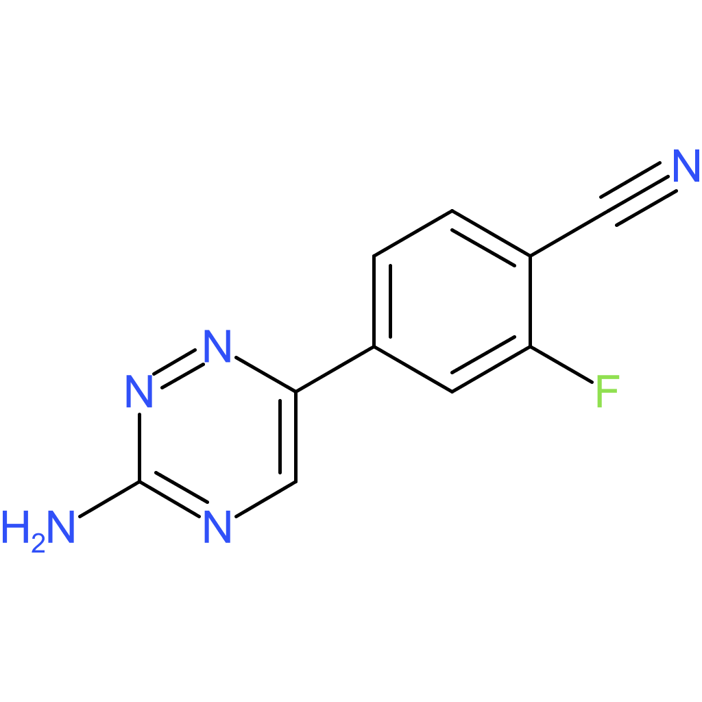 4-(3-Amino-1,2,4-triazin-6-yl)-2-fluorobenzonitrile