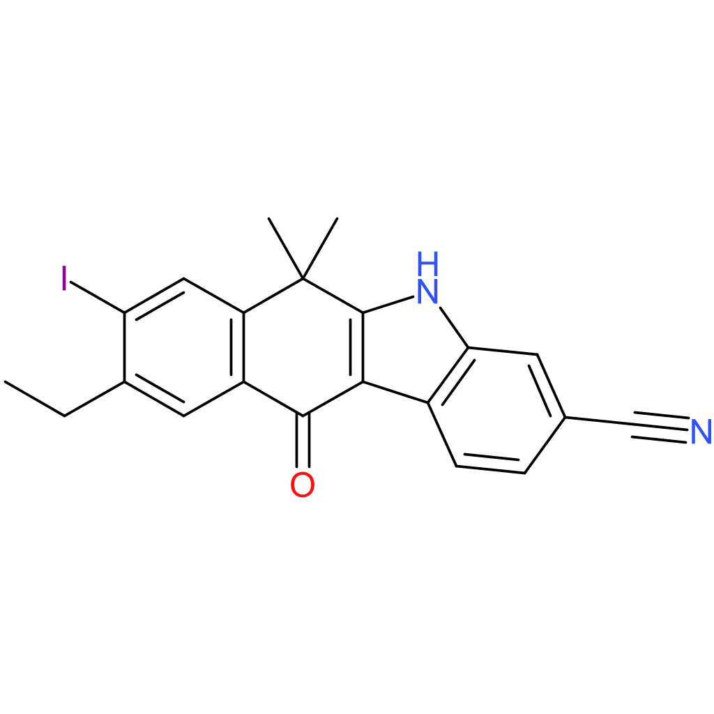 9-Ethyl-8-iodo-6,6-dimethyl-11-oxo-6,11-dihydro-5H-benzo[b]carbazole-3-carbonitrile