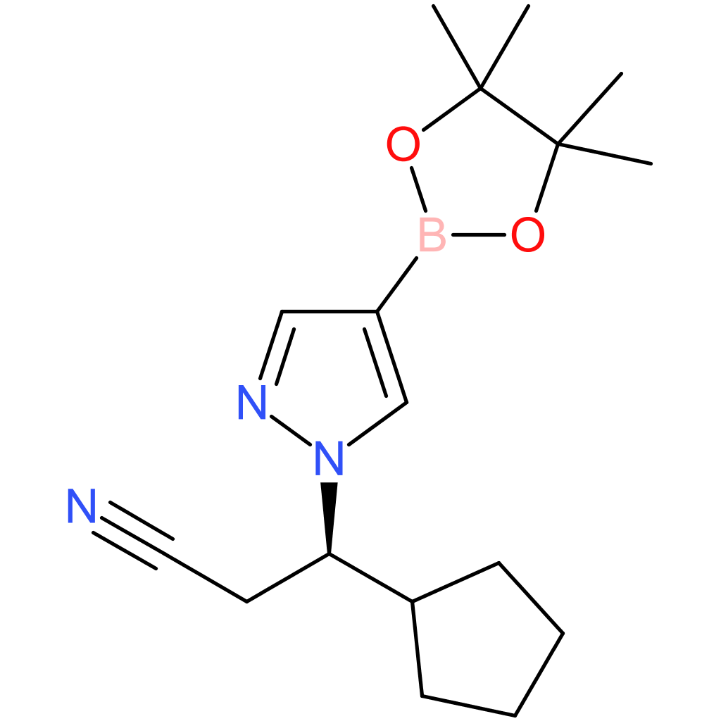 (R)-3-Cyclopentyl-3-(4-(4,4,5,5-tetramethyl-1,3,2-dioxaborolan-2-yl)-1H-pyrazol-1-yl)propanenitrile