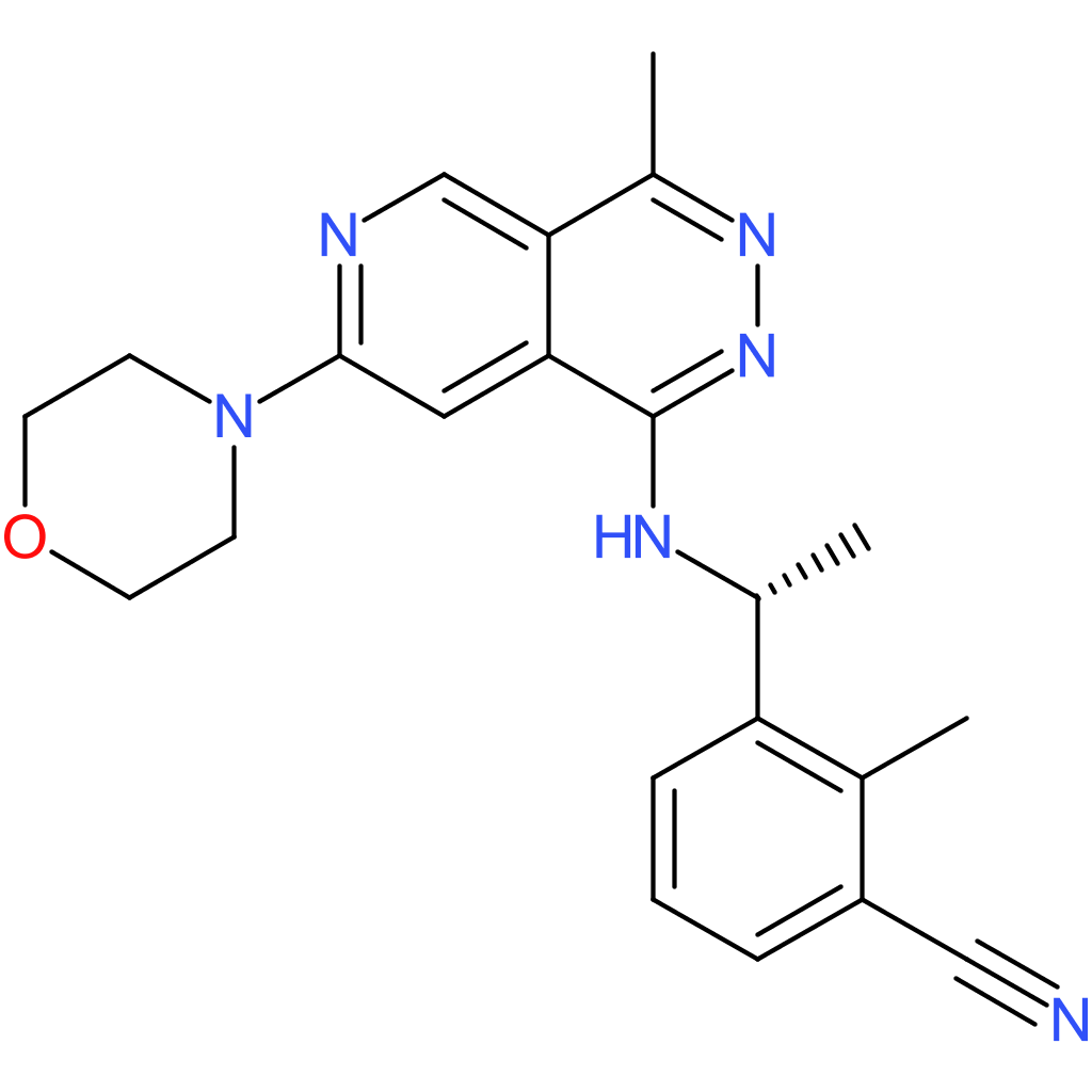 (R)-2-Methyl-3-(1-((4-methyl-7-morpholinopyrido[3,4-d]pyridazin-1-yl)amino)ethyl)benzonitrile