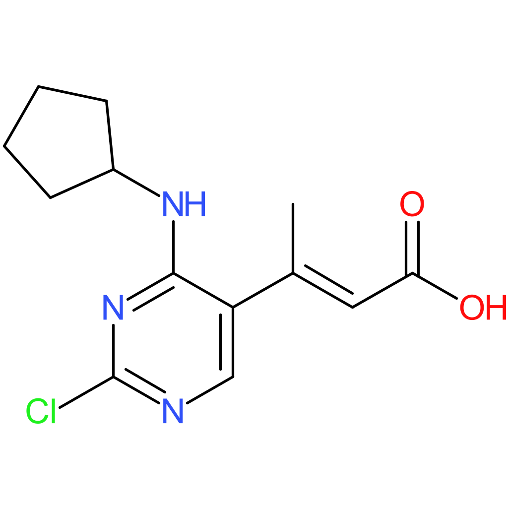 (E)-3-(2-chloro-4-(cyclopentylamino)pyrimidin-5-yl)but-2-enoic acid