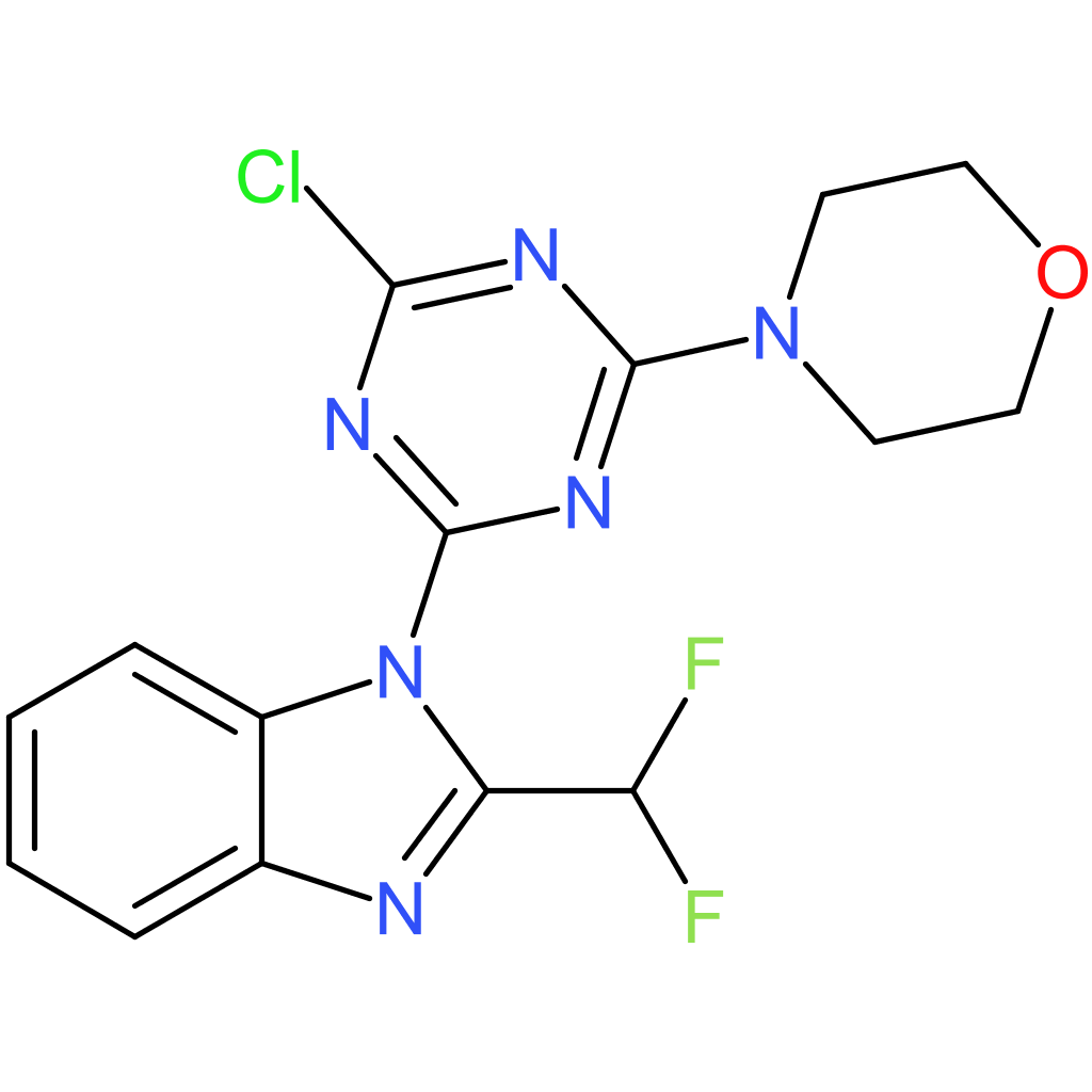 4-(4-Chloro-6-(2-(difluoromethyl)-1H-benzo[d]imidazol-1-yl)-1,3,5-triazin-2-yl)morpholine