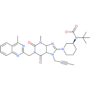 Tert-butyl((3s)-1-(7-(but-2-yn-1-yl)-3-methyl-1-((4-methylquinazolin-2-yl)methyl)-2,6-dioxo-2,3,4,5,6,7-hexahydro-1h-purin-8-yl)piperidin-3-yl)carbamate