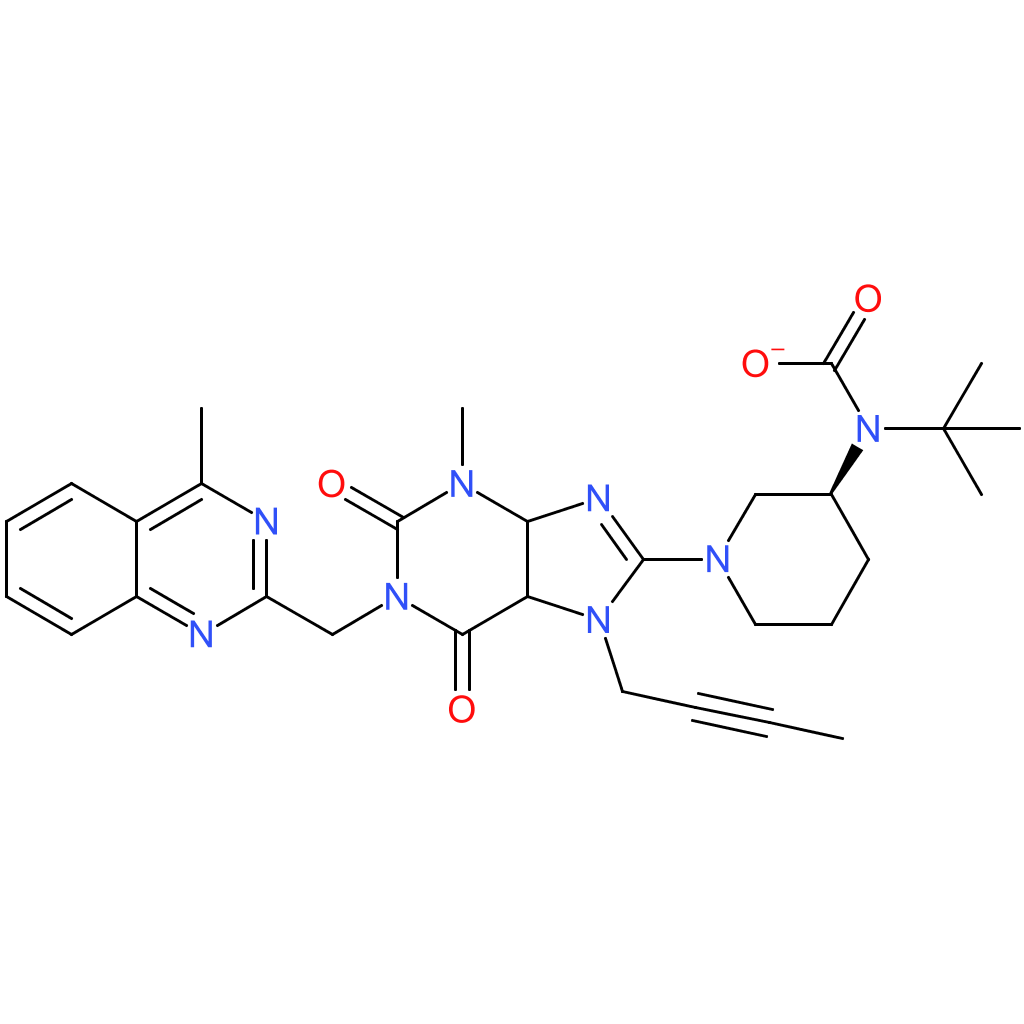 Tert-butyl((3s)-1-(7-(but-2-yn-1-yl)-3-methyl-1-((4-methylquinazolin-2-yl)methyl)-2,6-dioxo-2,3,4,5,6,7-hexahydro-1h-purin-8-yl)piperidin-3-yl)carbamate