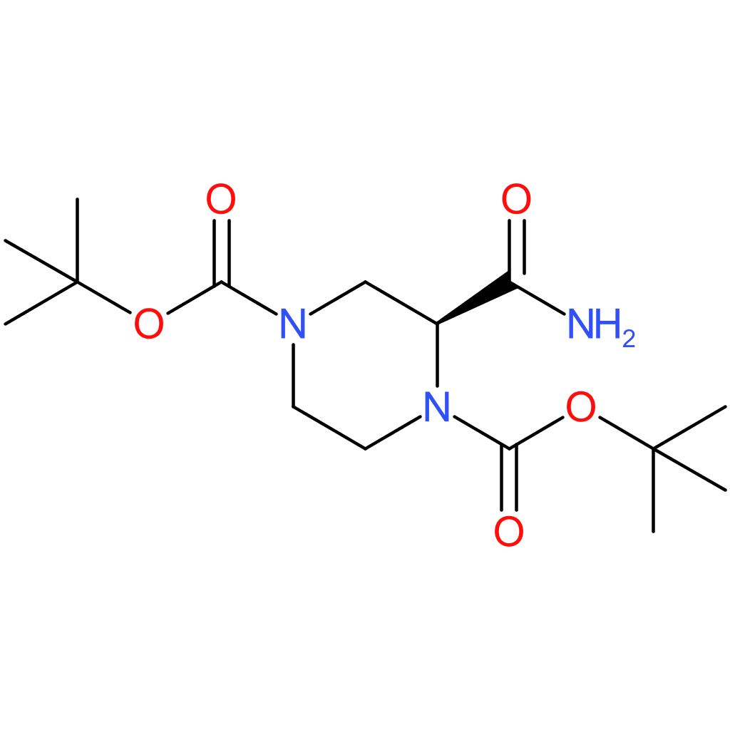 (S)-di-tert-butyl 2-carbamoylpiperazine-1,4-dicarboxylate