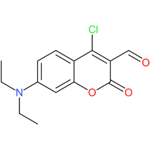 2H-1-Benzopyran-3-carboxaldehyde, 4-chloro-7-(diethylamino)-2-oxo-