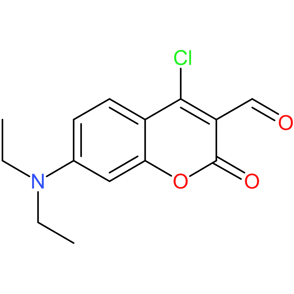 2H-1-Benzopyran-3-carboxaldehyde, 4-chloro-7-(diethylamino)-2-oxo-
