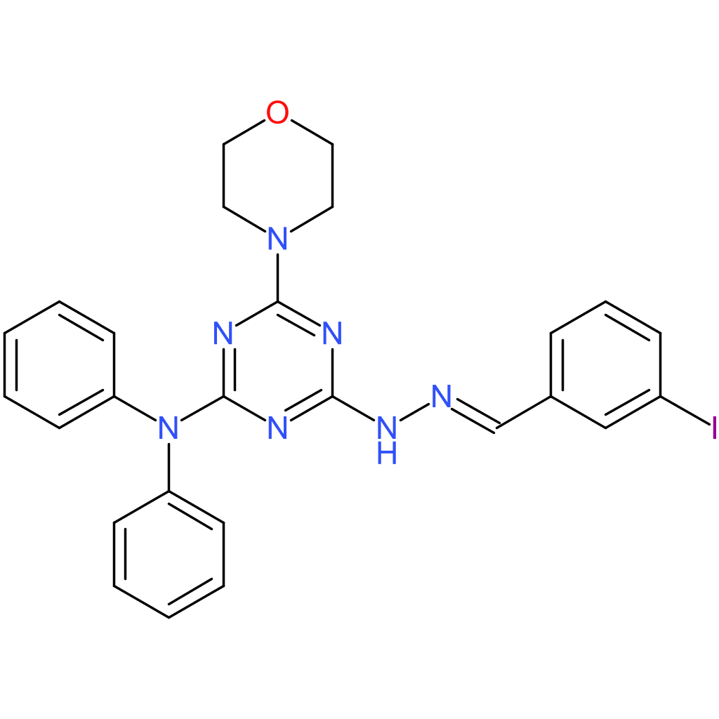 Benzaldehyde, 3-iodo-,[4-(diphenylamino)-6-(4-morpholinyl)-1,3,5-triazin-2-yl]hydrazone