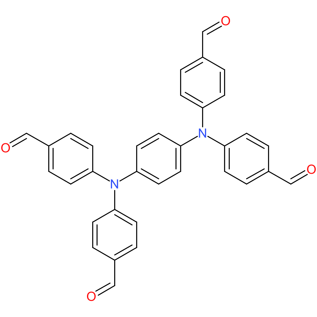 Benzaldehyde, 4,4′,4”,4”’-(1,4-phenylenedinitrilo)tetrakis-