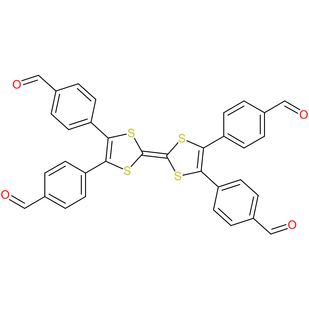 4,4′,4”,4”’-([2,2′-Bi(1,3-dithiolylidene)]-4,4′,5,5′-tetrayl)tetrabenzaldehyde