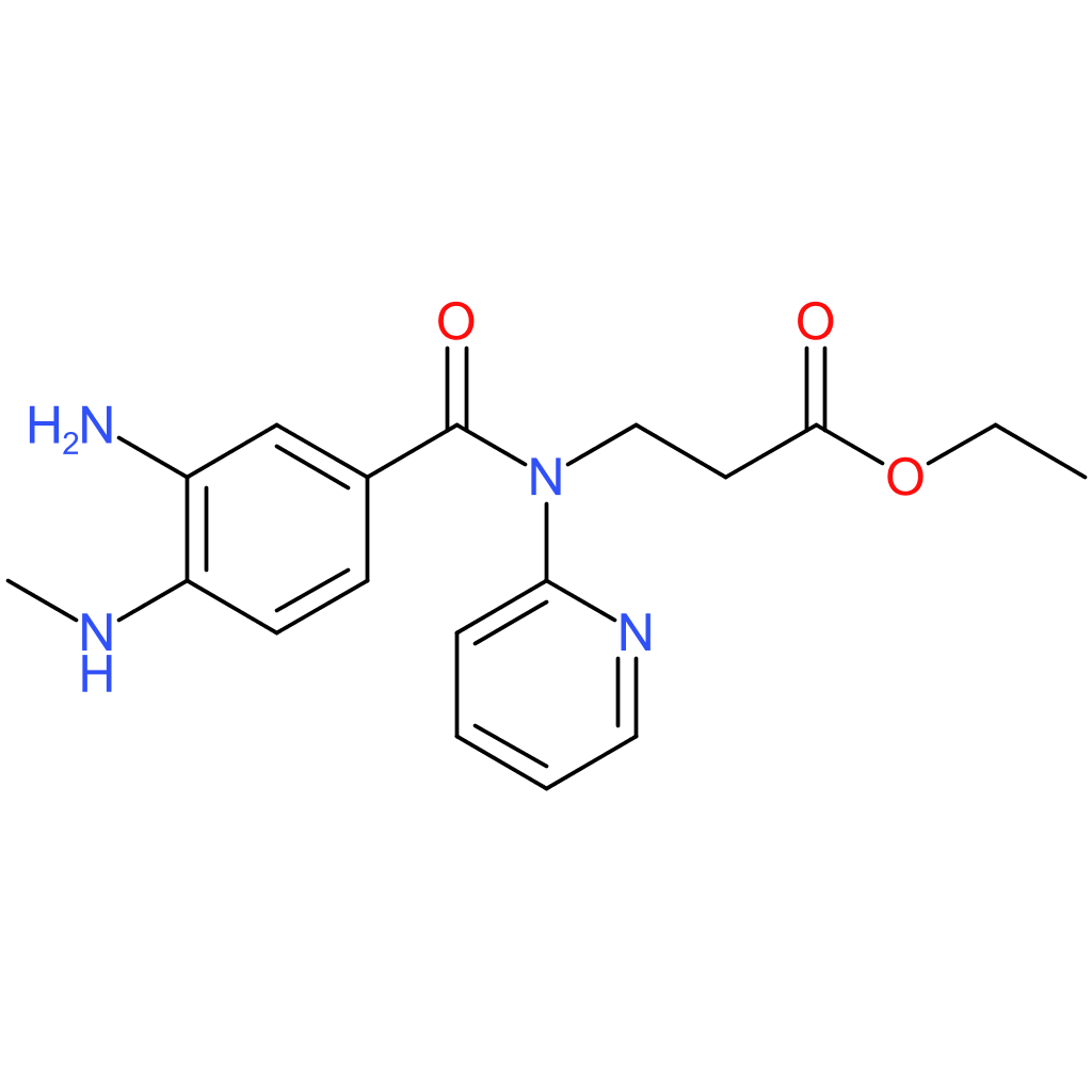 Ethyl 3-(3-amino-4-(methylamino)-N-(pyridin-2-yl)benzamido)propanoate