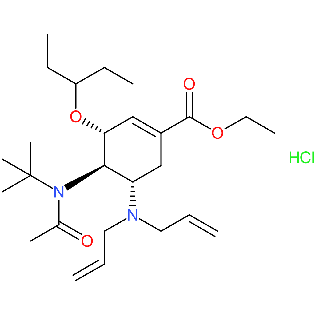 (3R,4R,5S)-Ethyl 4-(N-(tert-butyl)acetamido)-5-(diallylamino)-3-(pentan-3-yloxy)cyclohex-1-enecarboxylate hydrochloride