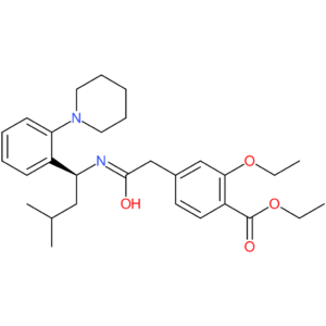 (S)-Ethyl 2-ethoxy-4-(2-((3-methyl-1-(2-(piperidin-1-yl)phenyl)butyl)amino)-2-oxoethyl)benzoate