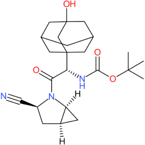 N-[(1S)-2-[(1S,3S,5S)-3-Cyano-2-azabicyclo[3.1.0]hex-2-yl]-1-(3-hydroxytricyclo[3.3.1.13,7]dec-1-yl)-2-oxoethyl]carbamic acid 1,1-dimethylethyl ester