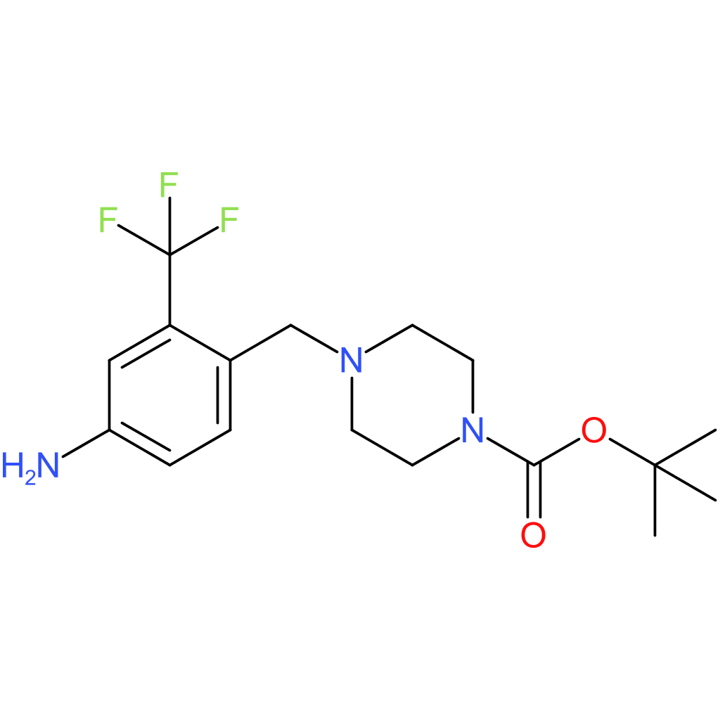 1-Piperazinecarboxylicacid, 4-[[4-amino-2-(trifluoromethyl)phenyl]methyl]-, 1,1-dimethylethyl ester