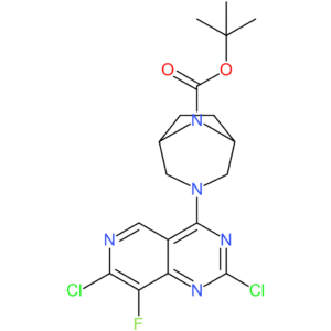 tert-Butyl 3-(2,7-dichloro-8-fluoropyrido[4,3-d]pyrimidin-4-yl)-3,8-diazabicyclo[3.2.1]octane-8-carboxylate