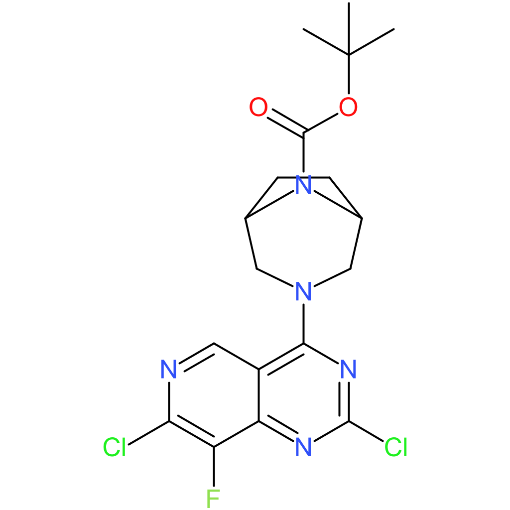 tert-Butyl 3-(2,7-dichloro-8-fluoropyrido[4,3-d]pyrimidin-4-yl)-3,8-diazabicyclo[3.2.1]octane-8-carboxylate