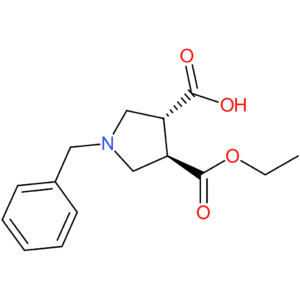 3,4-Pyrrolidinedicarboxylic acid, 1-(phenylmethyl)-, monoethyl ester,(3R,4R)-rel-
