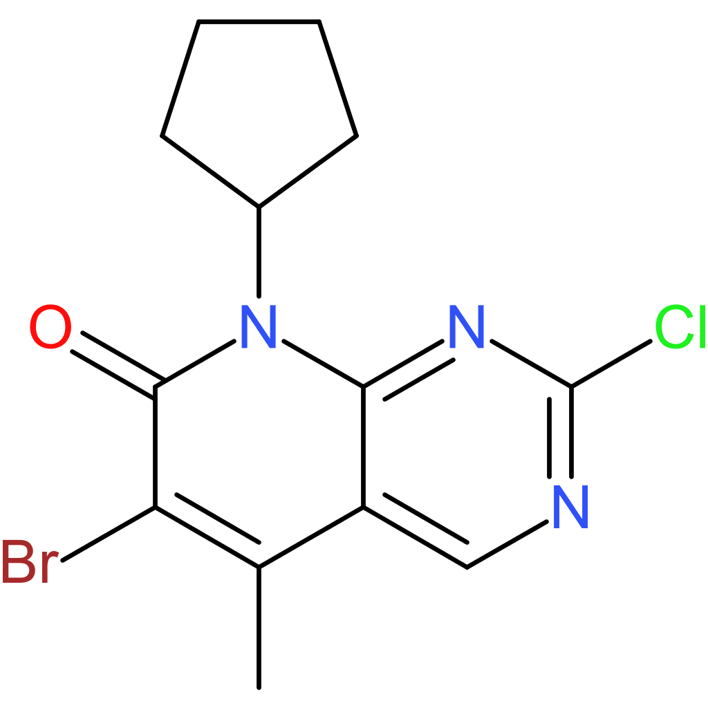 6-Bromo-2-chloro-8-cyclopentyl-5-methylpyrido[2,3-d]pyrimidin-7(8H)-one