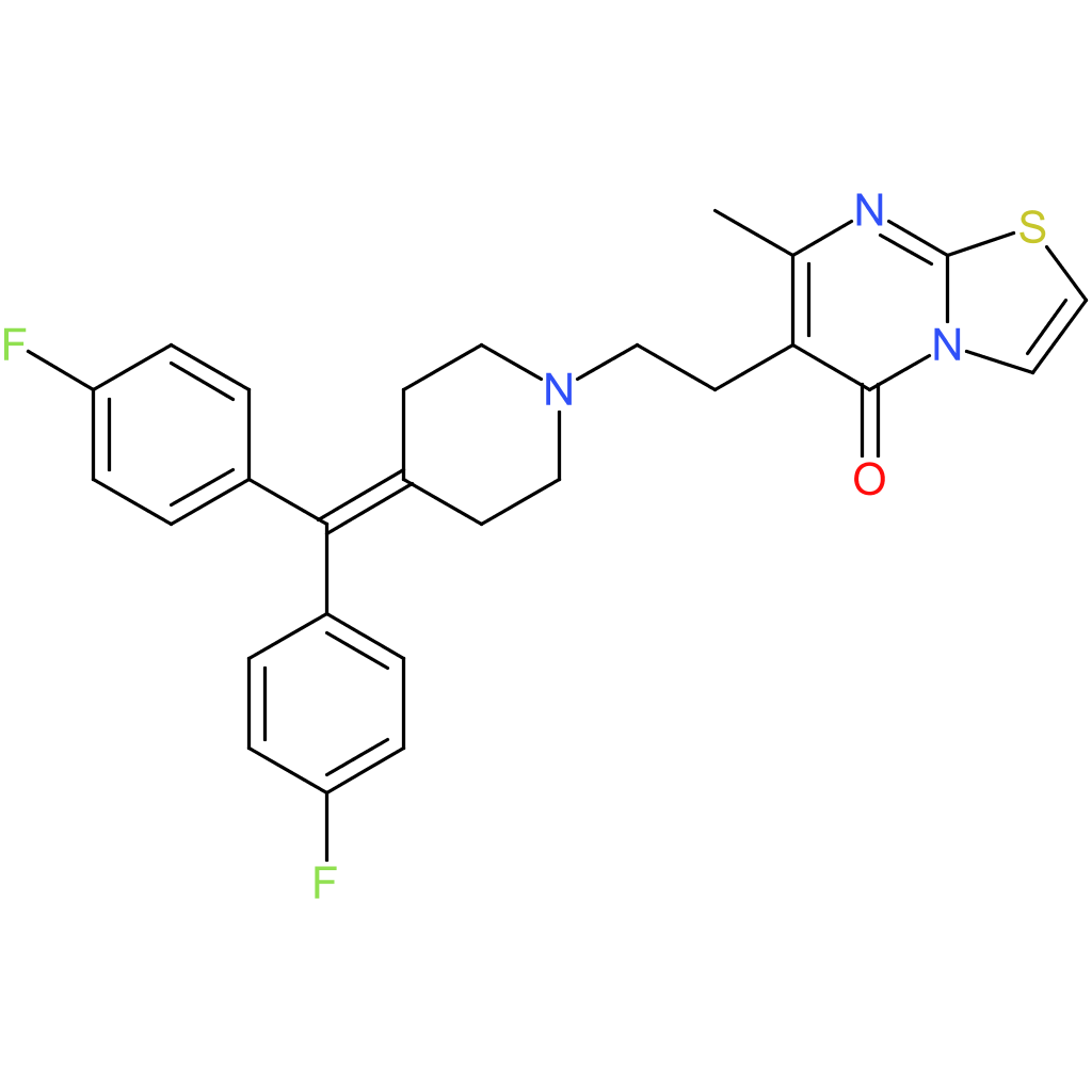 6-(2-(4-(Bis(4-fluorophenyl)methylene)piperidin-1-yl)ethyl)-7-methyl-5H-thiazolo[3,2-a]pyrimidin-5-one