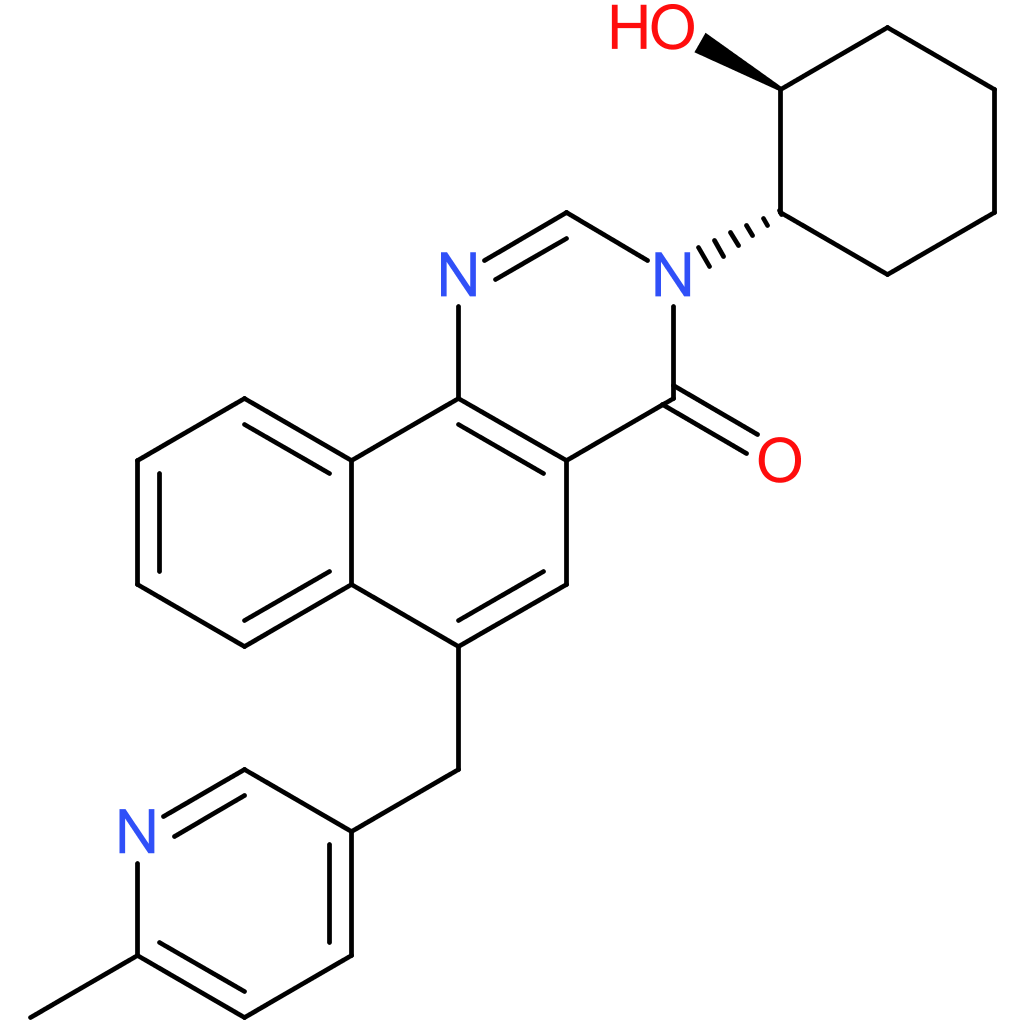 3-[(1s,2s)-2-hydroxycyclohexyl]-6-[(6-methyl-3-pyridinyl)methyl]b Enzo[h]quinazolin-4(3h)-one