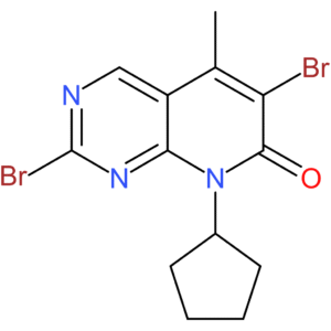 Pyrido[2,3-d]pyrimidin-7(8h)-one, 2,6-dibromo-8-cyclopentyl-5-methyl-