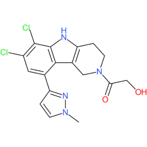 1-[6,7-Dichloro-9-(1-methylpyrazol-3-yl)-1,3,4,5-tetrahydropyrido[4,3-b]indol-2-yl]-2-hydroxyethanone