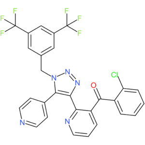 [2-[1-[[3,5-bis(trifluoromethyl)phenyl]methyl]-5-(4-pyridinyl)-1H-1,2,3-triazol-4-yl]-3-pyridinyl](2-chlorophenyl)Methanone