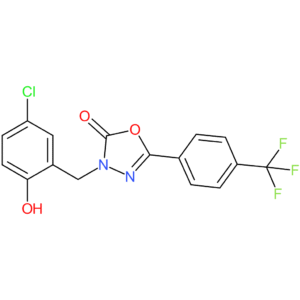 3-(5-Chloro-2-hydroxybenzyl)-5-(4-(trifluoromethyl)phenyl)-1,3,4-oxadiazol-2(3H)-one