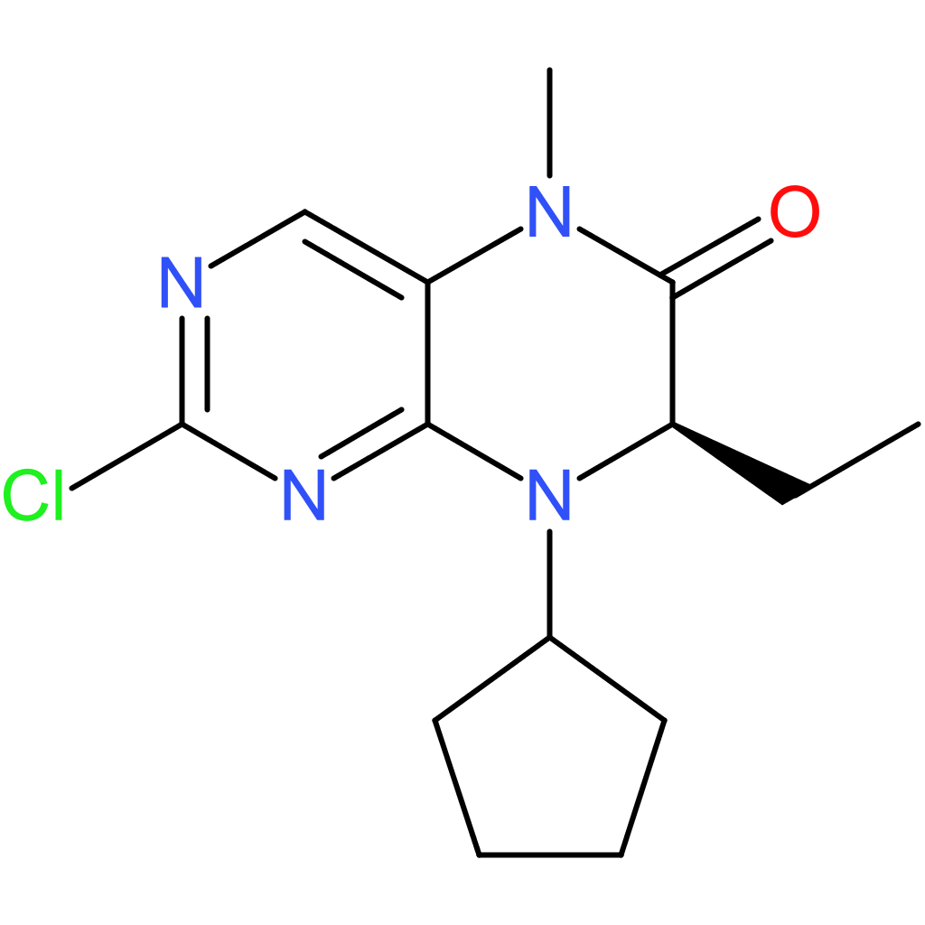 (7R)-2-chloro-8-cyclopentyl-7-ethyl-7,8-dihydro-5-methyl-6(5H)-pteridinone