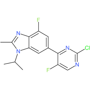 6-(2-Chloro-5-fluoropyrimidin-4-yl)-4-fluoro-1-isopropyl-2-methyl-1H-benzo[d]imidazole