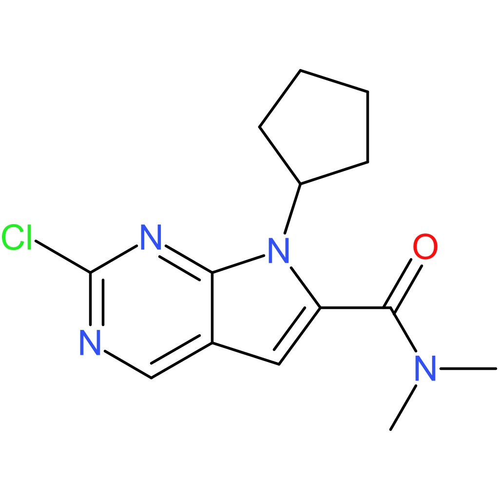 2-Chloro-7-cyclopentyl-N,N-dimethyl-7H-pyrrolo[2,3-d]pyrimidine-6-carboxamide