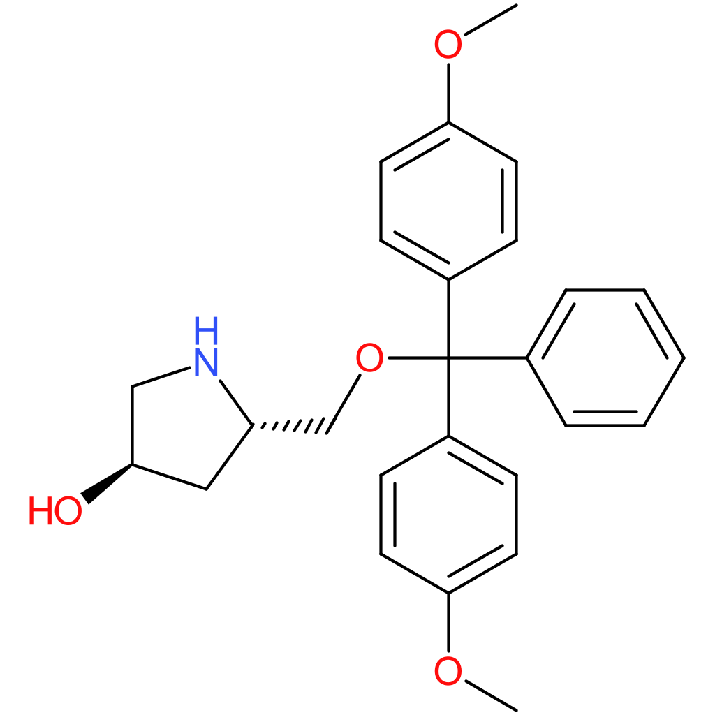 3-Pyrrolidinol, 5-[[bis(4-methoxyphenyl)phenylmethoxy]methyl]-,(3R,5S)-