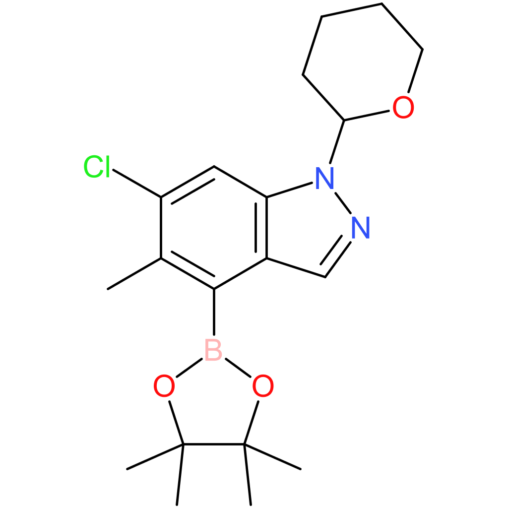 6-chloro-5-methyl-1-tetrahydropyran-2-yl-4-(4,4,5,5-tetramethyl-1,3,2-dioxaborolan-2-yl)indazole