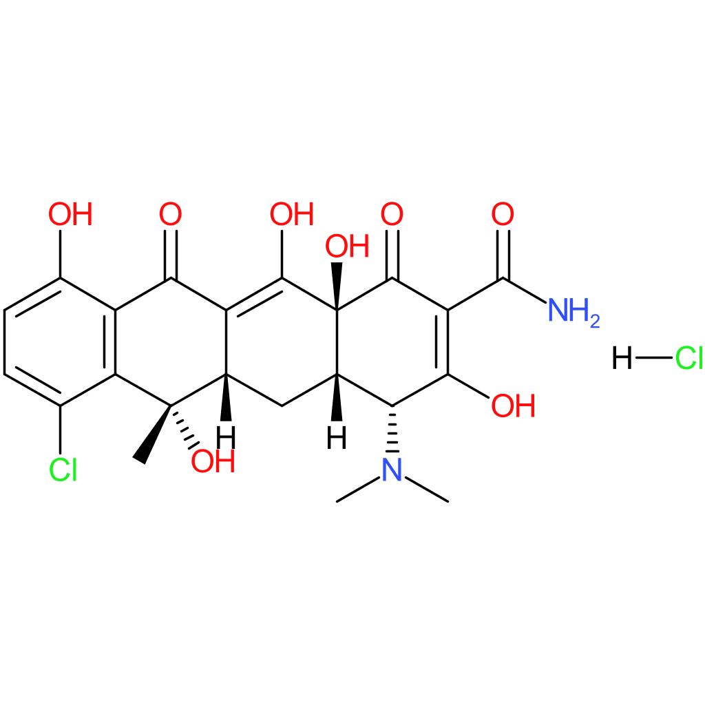2-Naphthacenecarboxamide,7-chloro-4-(dimethylamino)-1,4,4a,5,5a,6,11,12a-octahydro-3,6,10,12,12a-pentahydroxy-6-methyl-1,11-dioxo-,monohydrochloride, (4R,4aS,5aS,6S,12aS)- (9CI)