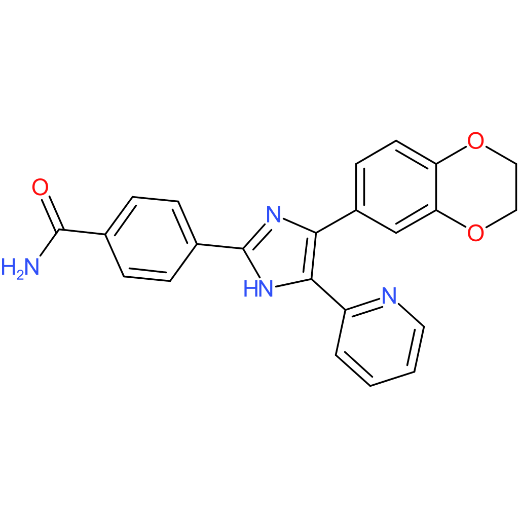 Benzamide,4-[4-(2,3-dihydro-1,4-benzodioxin-6-yl)-5-(2-pyridinyl)-1H-imidazol-2-yl]-