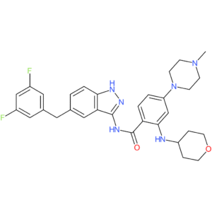 N-(5-(3,5-difluorobenzyl)-1H-indazol-3-yl)-4-(4-methylpiperazin-1-yl)-2-(tetrahydro-2H-pyran-4-ylamino)benzamide