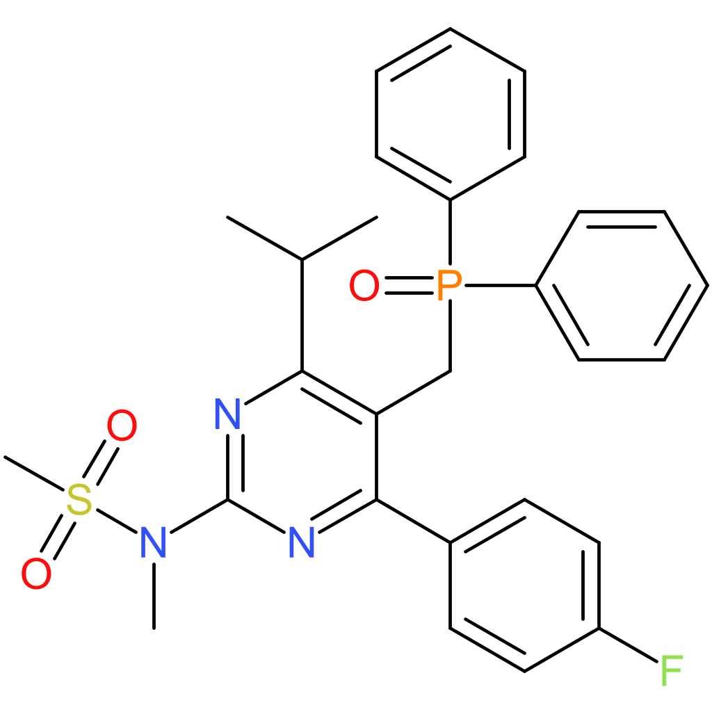 N-(5-((Diphenylphosphoryl)methyl)-4-(4-fluorophenyl)-6-isopropylpyrimidin-2-yl)-N-methylmethanesulfonamide