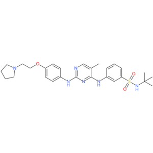 N-(1,1-Dimethylethyl)-3-[[5-methyl-2-[[4-[2-(1-pyrrolidinyl)ethoxy]phenyl]amino]-4-pyrimidinyl]amino]benzenesulfonamide